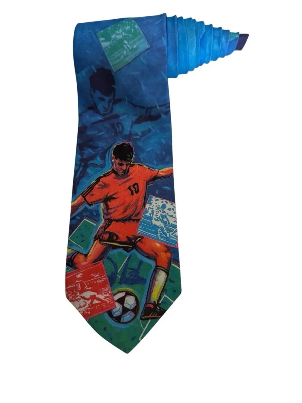 Ralph Marlin Soccer Player Sports 1993 Vintage Novelty Necktie Polyester